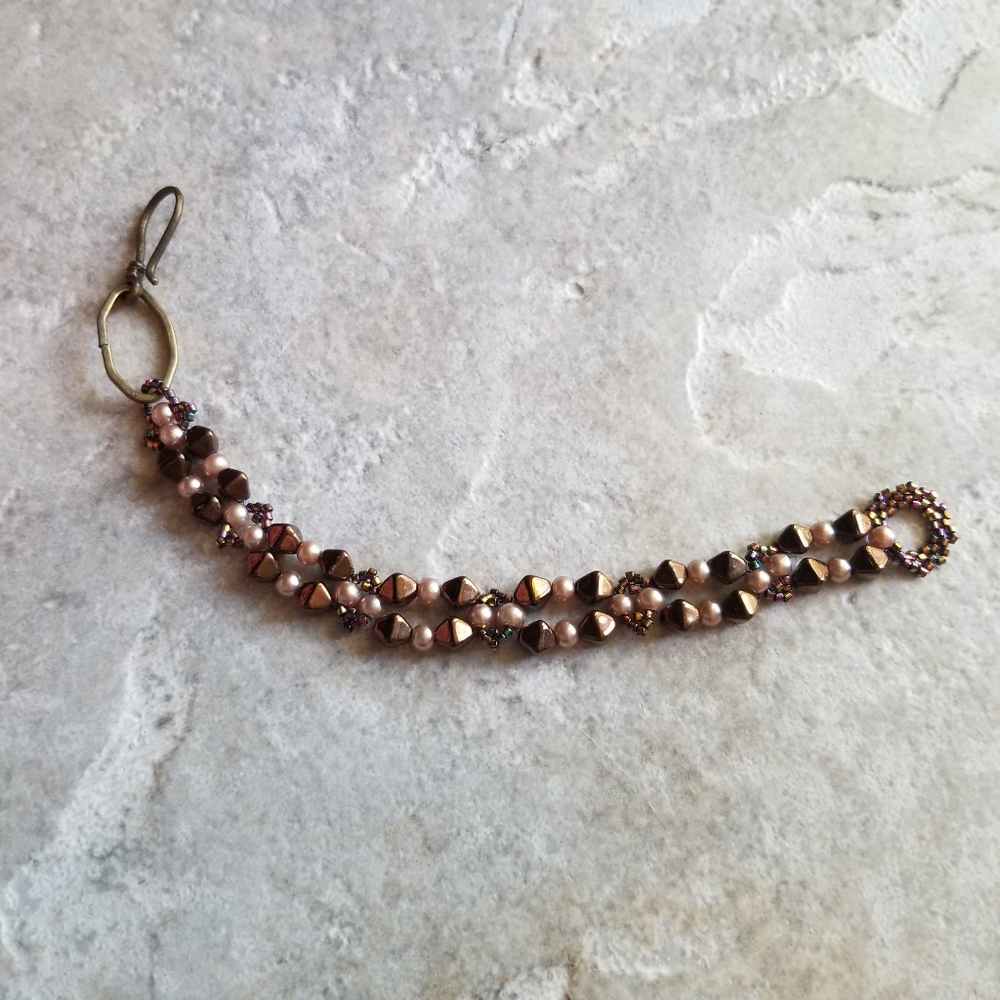 New gorgeous delicate intricate handmade beaded bracelet